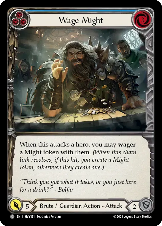 Wage Might (Blue) — Heavy Hitters — Flesh and Blood