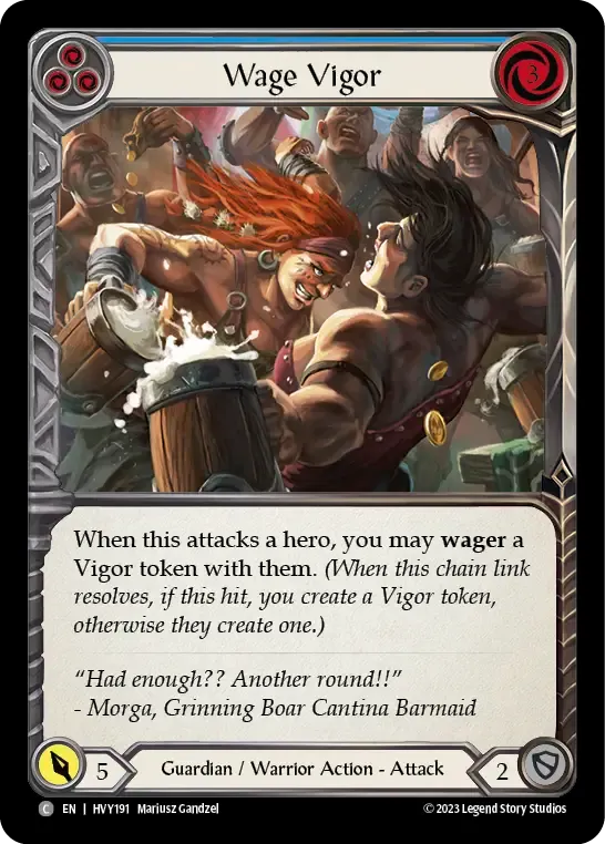 Wage Vigor (Blue) — Heavy Hitters — Flesh and Blood