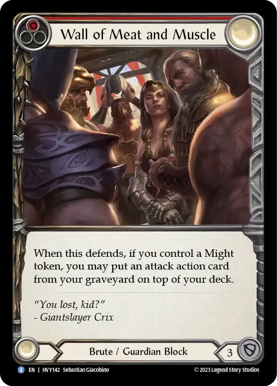 Wall of Meat and Muscle (Red) — Heavy Hitters — Flesh and Blood
