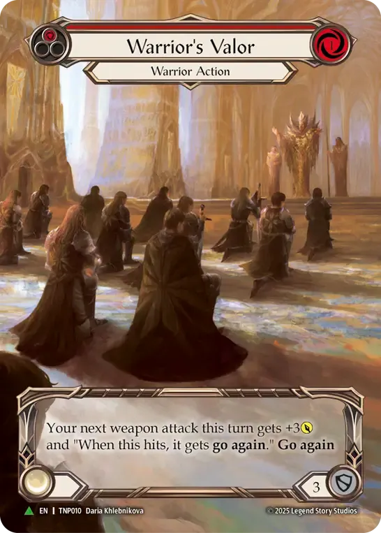 Warrior's Valor (Red) — Flesh and Blood: Promo Cards — Flesh and Blood