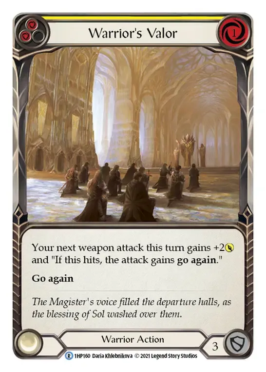 Warrior's Valor (Yellow) — History Pack 1 — Flesh and Blood
