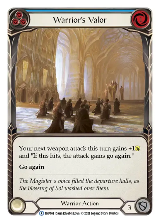 Warrior's Valor (Blue) — History Pack 1 — Flesh and Blood