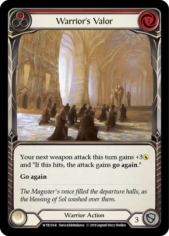 Warrior's Valor (Red) — Welcome to Rathe — Flesh and Blood