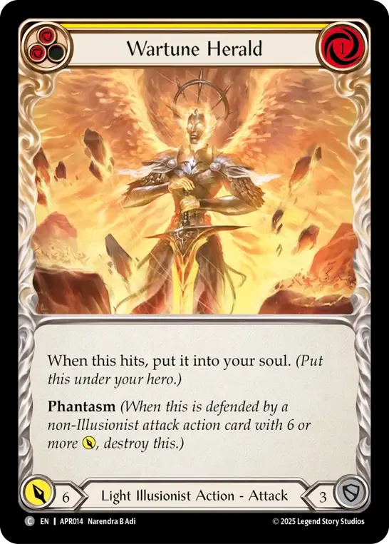 Wartune Herald (Yellow) — Armory Deck Legends - Prism Sculptor of Arc Light — Flesh and Blood