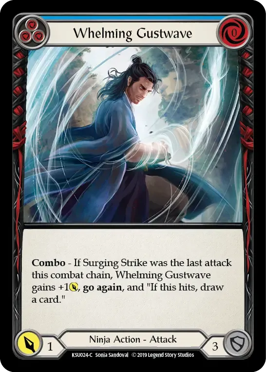 Whelming Gustwave (Blue) — Katsu, the Wanderer - Hero Deck — Flesh and Blood
