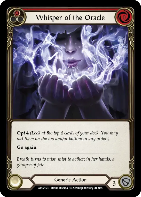 Whisper of the Oracle (Red) from Arcane Rising - Flesh and Blood