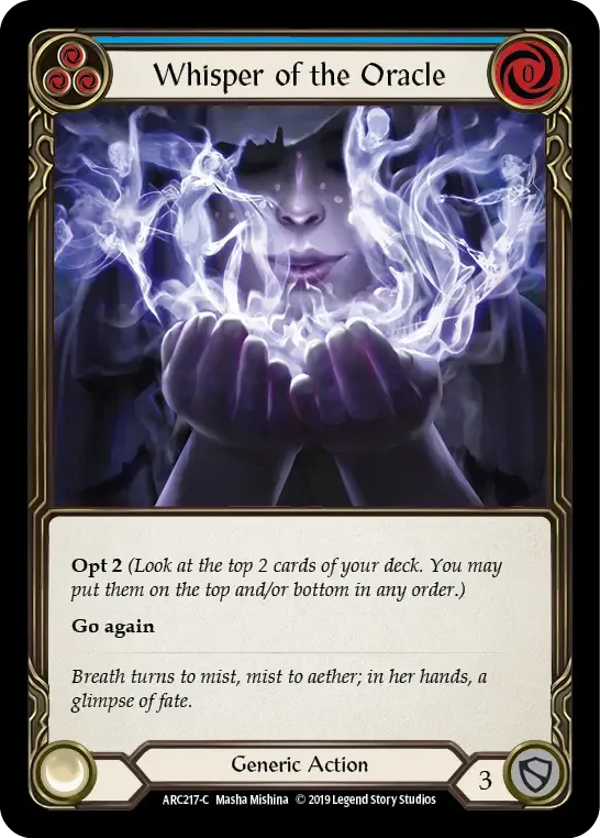 Whisper of the Oracle (Blue) — Arcane Rising — Flesh and Blood