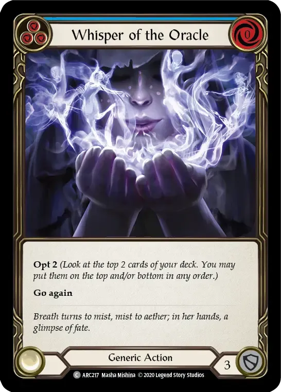 Whisper of the Oracle (Blue) — Arcane Rising - Unlimited — Flesh and Blood