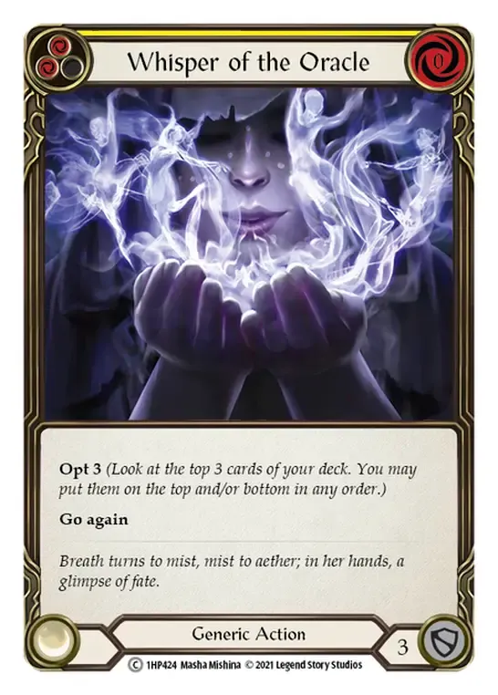 Whisper of the Oracle (Yellow) — History Pack 1 — Flesh and Blood