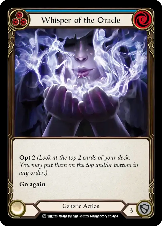 Whisper of the Oracle (Blue) — Kano - Blitz Deck — Flesh and Blood