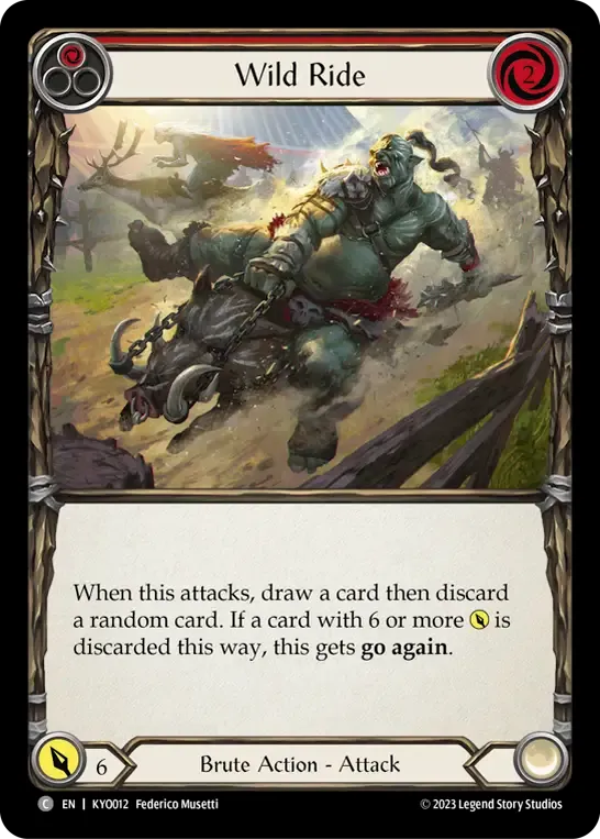 Wild Ride (Red) — Kayo - Heavy Hitters Blitz Deck — Flesh and Blood