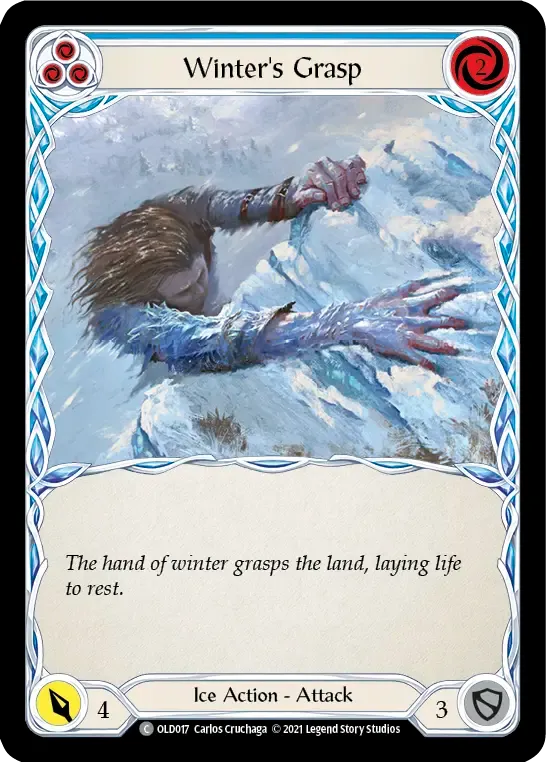 Winter's Grasp (Blue) from Oldhim - Blitz Deck - Flesh and Blood