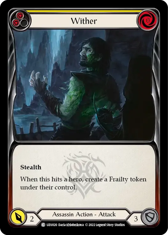 Wither (Yellow) — Uzuri - Blitz Deck — Flesh and Blood