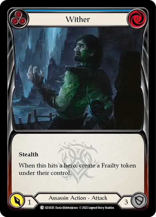 Wither (Blue) — Uzuri - Blitz Deck — Flesh and Blood