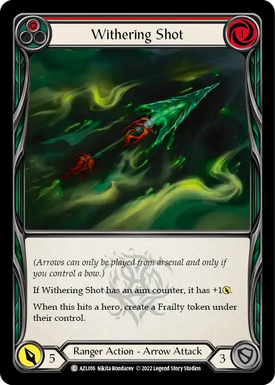 Withering Shot (Red) — Azalea - Blitz Deck — Flesh and Blood