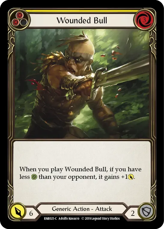Wounded Bull (Yellow) — Rhinar, Reckless Rampage - Hero Deck — Flesh and Blood