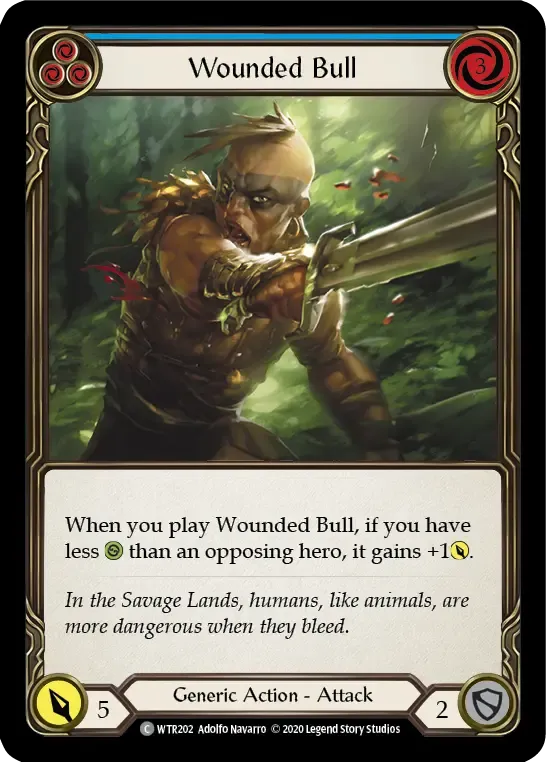 Wounded Bull (Blue) — Welcome to Rathe - Unlimited — Flesh and Blood