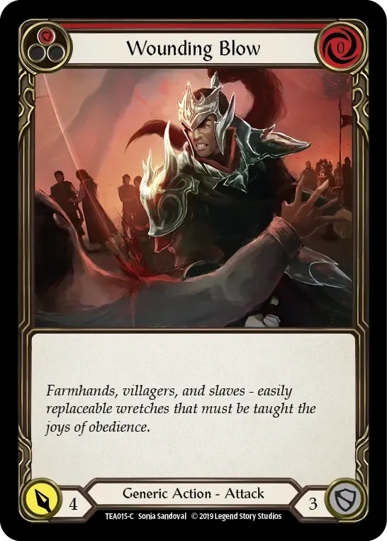 Wounding Blow (Red) — Dorinthea Ironsong - Hero Deck — Flesh and Blood