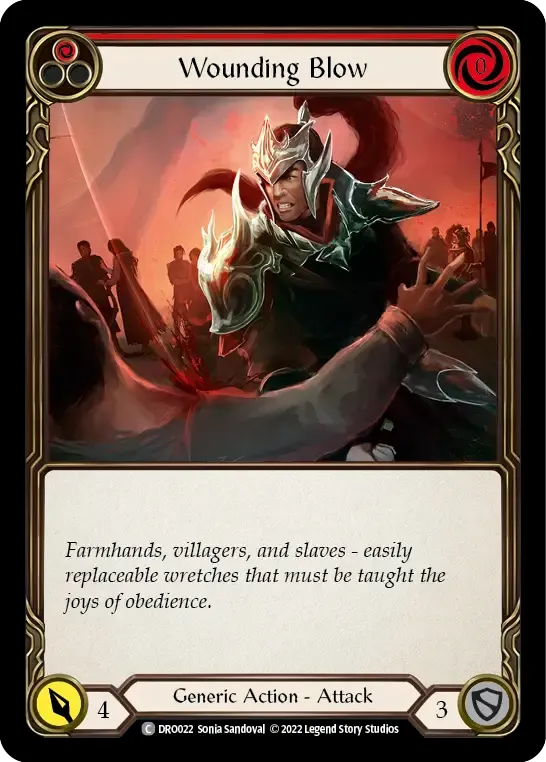 Wounding Blow (Red) from Dromai - Blitz Deck - Flesh and Blood