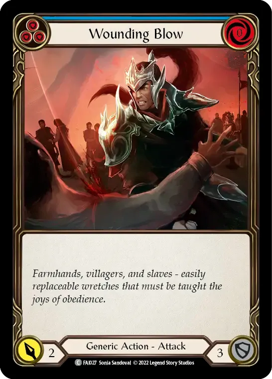 Wounding Blow (Blue) — Fai - Blitz Deck — Flesh and Blood