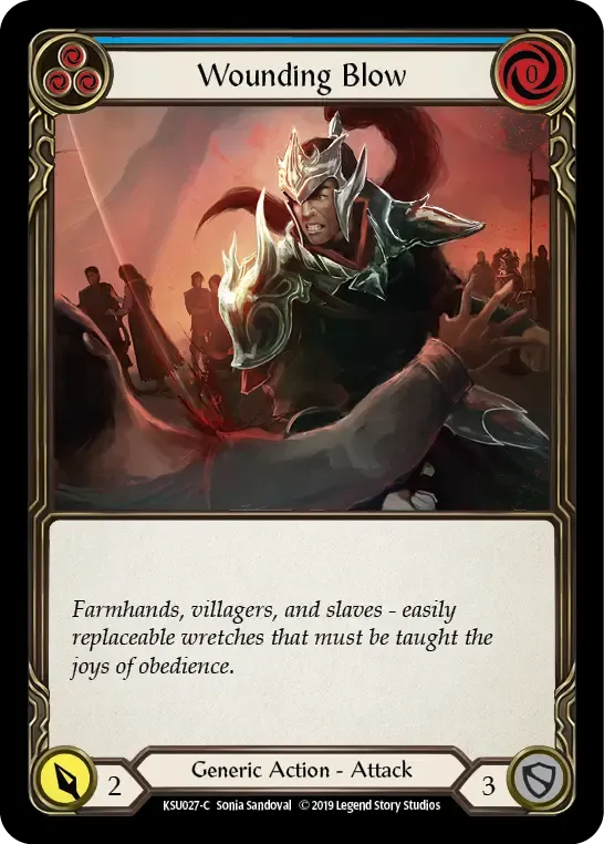 Wounding Blow (Blue) — Katsu, the Wanderer - Hero Deck — Flesh and Blood