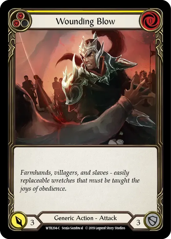 Wounding Blow (Yellow) — Welcome to Rathe — Flesh and Blood