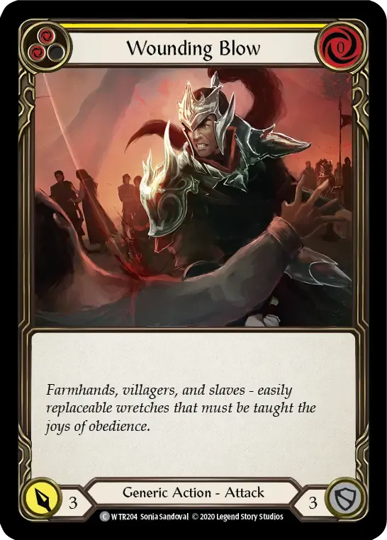 Wounding Blow (Yellow) — Welcome to Rathe - Unlimited — Flesh and Blood