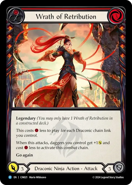 Wrath of Retribution (Red) — The Hunted Blitz Deck - Cindra — Flesh and Blood