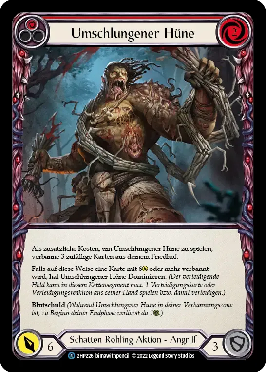 Writhing Beast Hulk (Red) from History Pack 2 - Black Label - Flesh and Blood