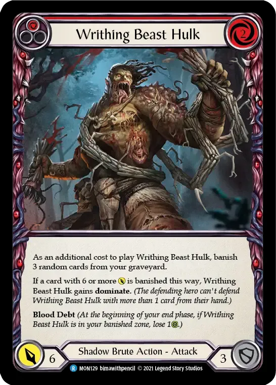 Writhing Beast Hulk (Red) — Monarch — Flesh and Blood