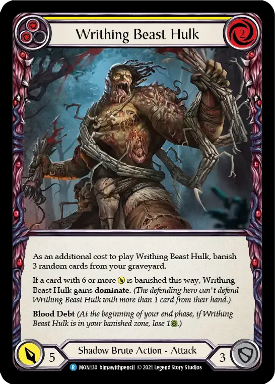 Writhing Beast Hulk (Yellow) — Monarch — Flesh and Blood