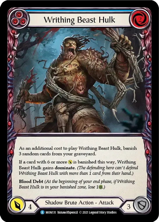 Writhing Beast Hulk (Blue) — Monarch — Flesh and Blood