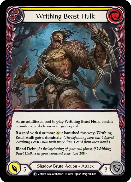 Writhing Beast Hulk (Yellow) — Monarch - Unlimited — Flesh and Blood