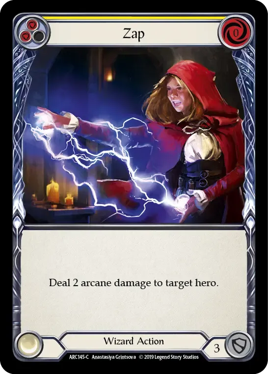 Zap (Yellow) from Arcane Rising - Flesh and Blood