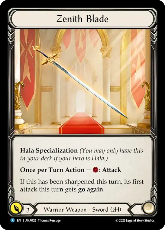 Lame du zénith — Armory Deck - Hala, Bladesaint of the Vow — Flesh and Blood