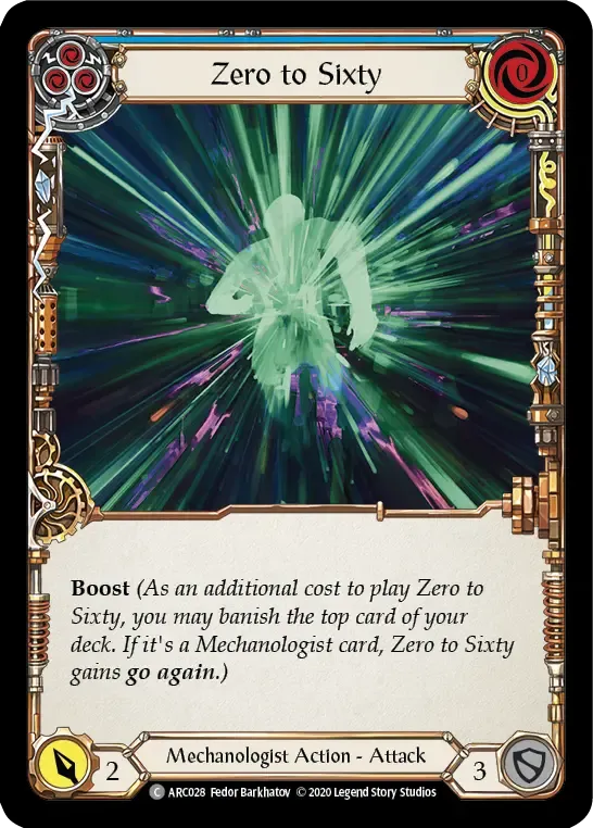 Zero to Sixty (Blue) — Arcane Rising - Unlimited — Flesh and Blood
