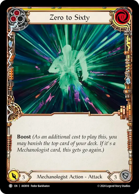 Zero to Sixty (Yellow) — Armory Deck - Dash I/O — Flesh and Blood