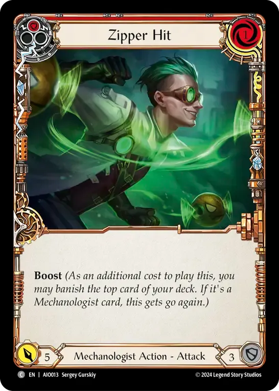 Zipper Hit (Red) — Armory Deck - Dash I/O — Flesh and Blood