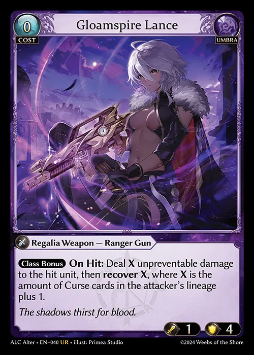 Gloamspire Lance — Alchemical Revolution Alter Edition — Grand Archive
