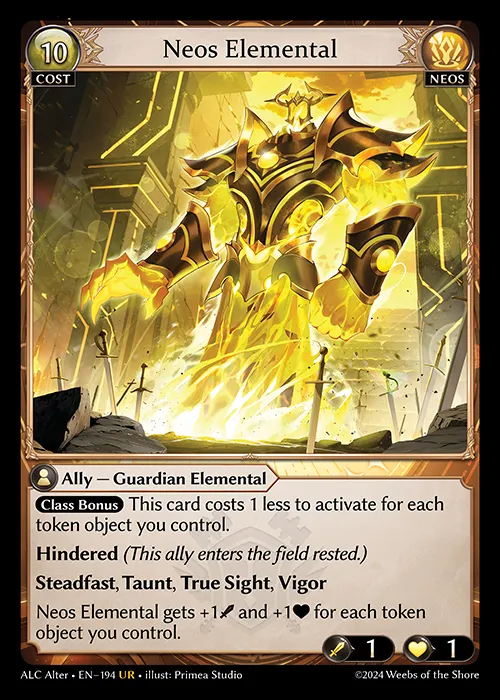 Neos Elemental — Alchemical Revolution Alter Edition — Grand Archive