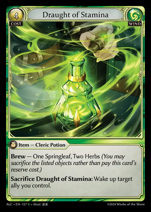 Draught of Stamina — Alchemical Revolution — Grand Archive