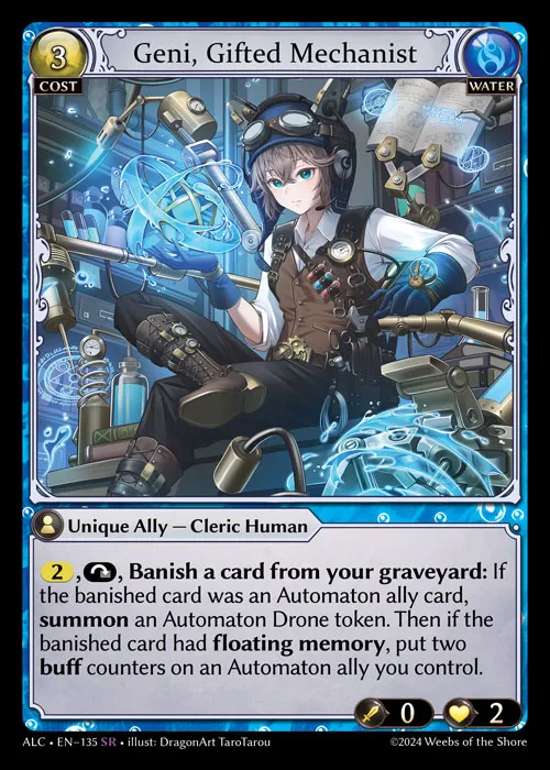 Geni, Gifted Mechanist — Alchemical Revolution — Grand Archive