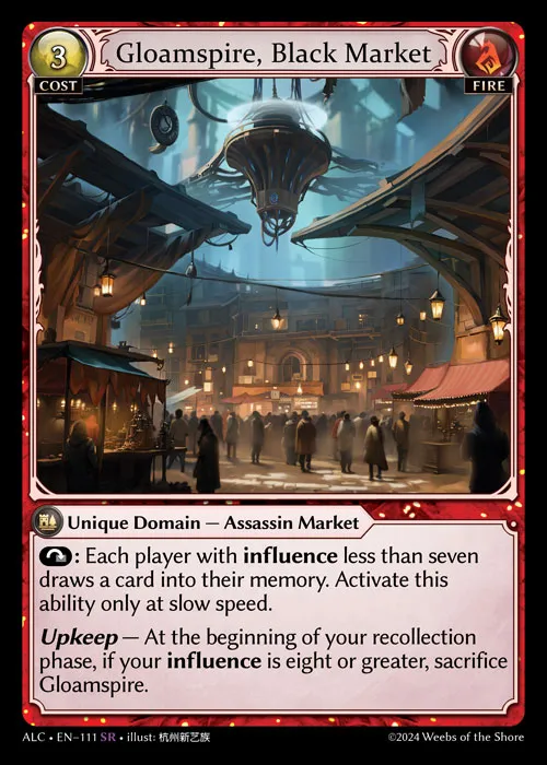 Gloamspire, Black Market — Alchemical Revolution — Grand Archive