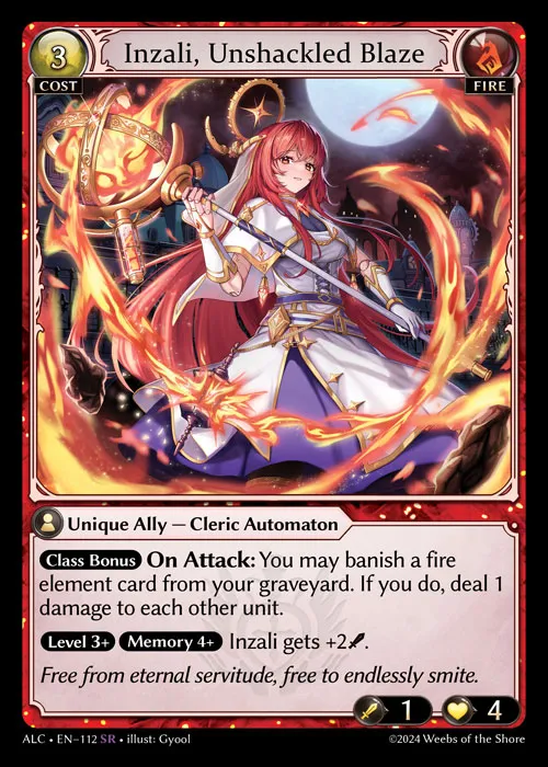 Inzali, Unshackled Blaze — Alchemical Revolution — Grand Archive
