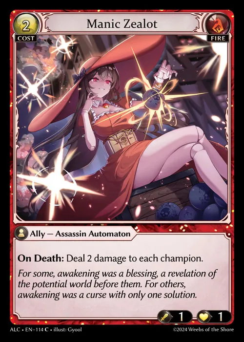 Manic Zealot — Alchemical Revolution — Grand Archive