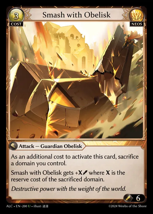Smash with Obelisk — Alchemical Revolution — Grand Archive