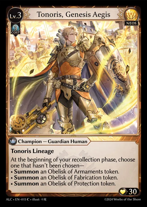 Tonoris, Genesis Aegis — Alchemical Revolution — Grand Archive
