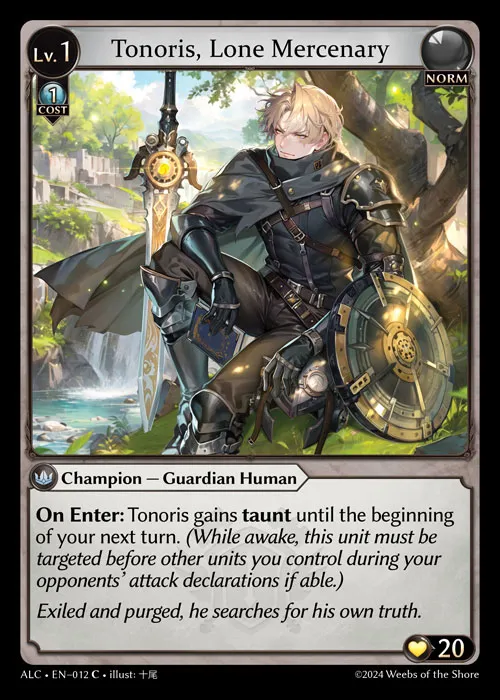 Tonoris, Lone Mercenary — Alchemical Revolution — Grand Archive