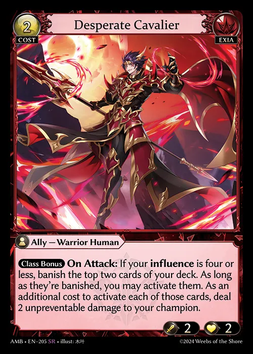 Desperate Cavalier — Mortal Ambition — Grand Archive
