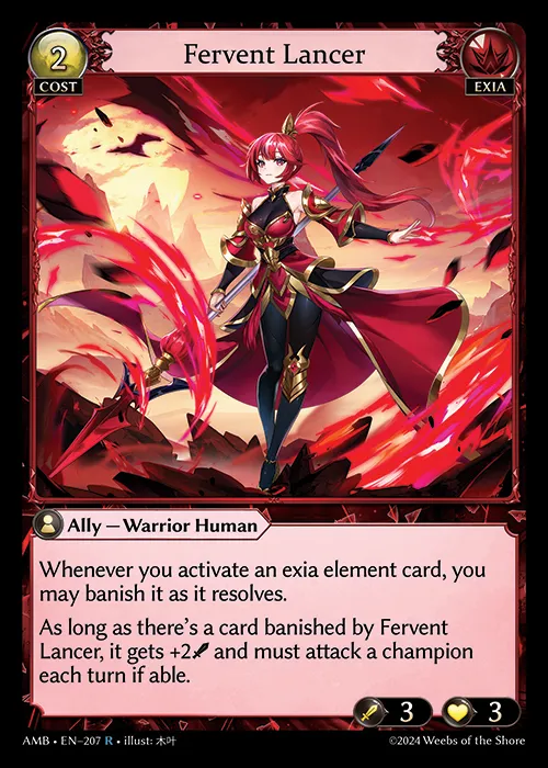 Fervent Lancer — Mortal Ambition — Grand Archive TCG
